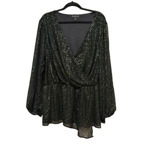 Lane Bryant Whimsigoth Top Women Plus Size 26 Stardust Whimsical Glamcore‎ Chic